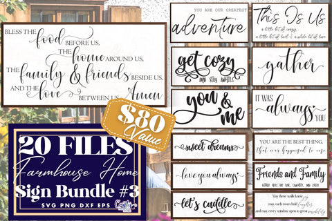 Farmhouse Svg, Home Sign Svg, Farmhouse Sign Bundle 3, Home SVG Crafty Mama Studios 