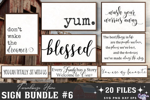 Farmhouse Svg, Home Sign Svg, Farmhouse Sign Bundle 6, Home SVG Crafty Mama Studios 