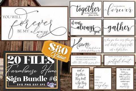Farmhouse Svg, Home Sign Svg, Farmhouse Sign Bundle 6, Home SVG Crafty Mama Studios 