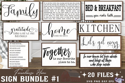 Farmhouse Svg, Home Sign Svg, Farmhouse Sign Bundle, Home SVG Crafty Mama Studios 