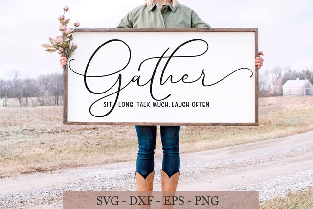 Farmhouse svg, modern farmhouse svg, Gather svg cut file SVG Chamsae Studio 
