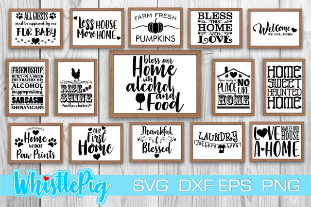 Farmhouse SVG Sign Bundle Farmhouse Bundle Housewarming SVG SVG Whistlepig Designs 