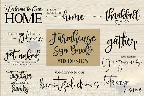 Farmhouse SVG sign Bundle , home sign bundle SVG Chamsae Studio 