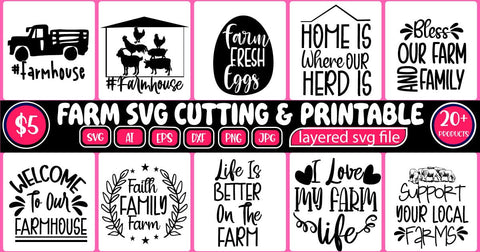 farmhouse svg,funny farmhouse svg sign,farmhouse svg bundle SVG BB Type Studios 