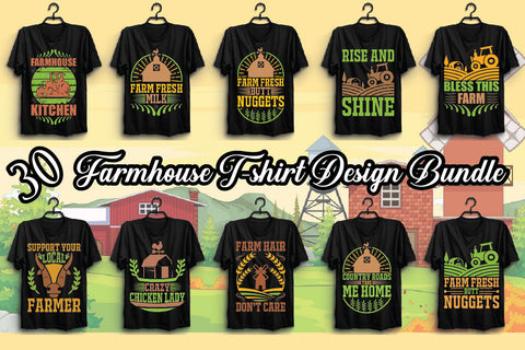 Farmhouse T-shirt Design Bundle SVG Rupkotha 