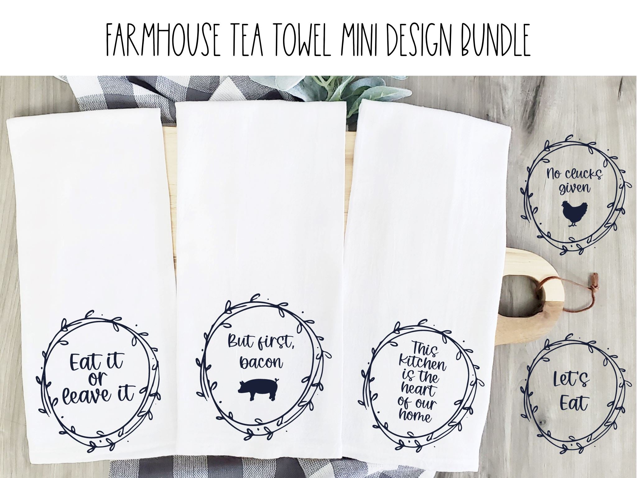 Farmhouse Tile Tea Towel