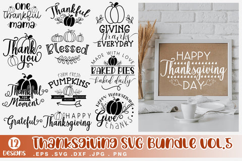 Farmhouse Thanksgiving SVG Bundle Vol.5 SVG dapiyupi store 