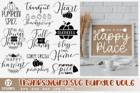 Farmhouse Thanksgiving SVG Bundle Vol.6 SVG dapiyupi store 