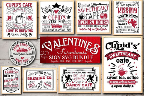 Farmhouse Valentine's Day SVG Bundle SVG DESIGNISTIC 