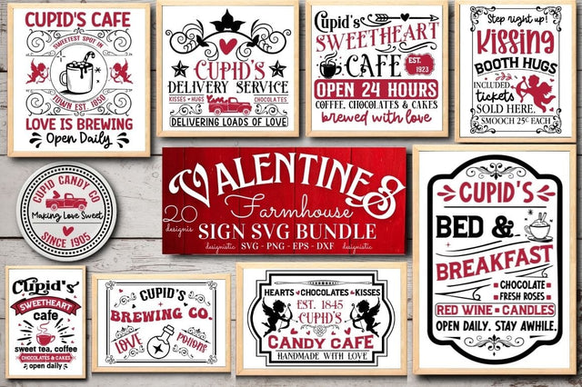 Farmhouse Valentine's Day SVG Bundle SVG DESIGNISTIC 