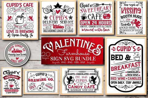 Farmhouse Valentine's Day SVG Bundle SVG DESIGNISTIC 
