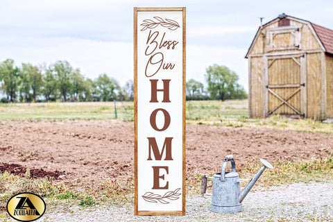 Farmhouse Vertical Porch Sign SVG Bless Our Home SVG PNG DXF SVG zoellartz 