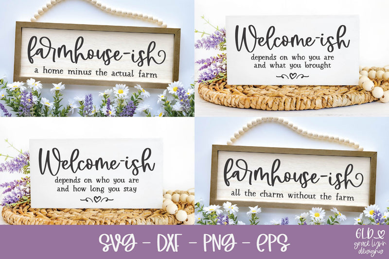 Farmhouse Welcome Sign Mini Bundle | Welcome-Ish SVGs | Farmhouse-Ish SVGs SVG Grace Lynn Designs 