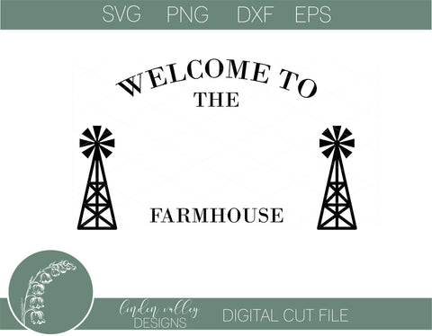 Farmhouse Windmill Family Name SVG SVG Linden Valley Designs 