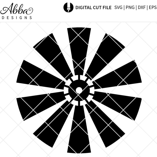 Farmhouse Windmill SVG Abba Designs 