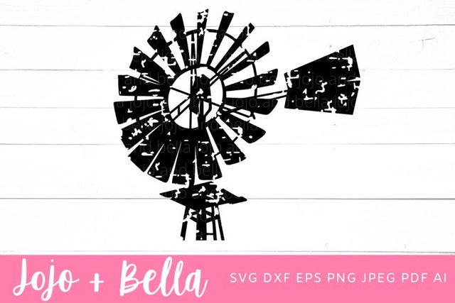 Farmhouse Windmill SVG, Farmhouse svg, Farmhouse Kitchen SVG, Kitchen SVG, Farmers Market Clipart, Country Kitchen Svg File SVG Jojo&Bella 