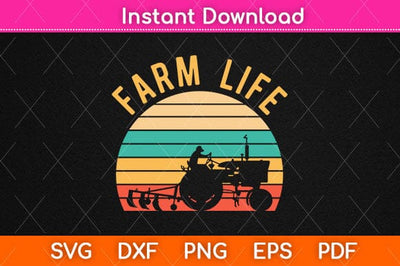 Farming Gift Cool Vintage Farmer Retro Farm Life Svg Design SVG artprintfile 