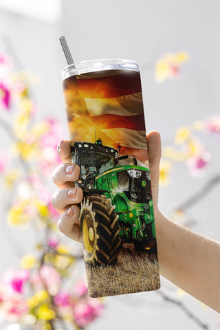 Farming inspired tractor sublimation png 20oz tumbler For Straight / Tapered Tumbler PNG File Sublimation CaldwellArt 