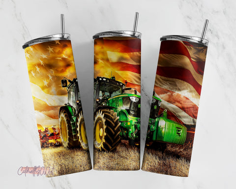 Farming inspired tractor sublimation png 20oz tumbler For Straight / Tapered Tumbler PNG File Sublimation CaldwellArt 