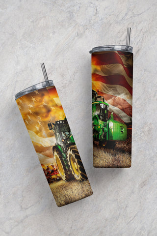 Farming inspired tractor sublimation png 20oz tumbler For Straight / Tapered Tumbler PNG File Sublimation CaldwellArt 