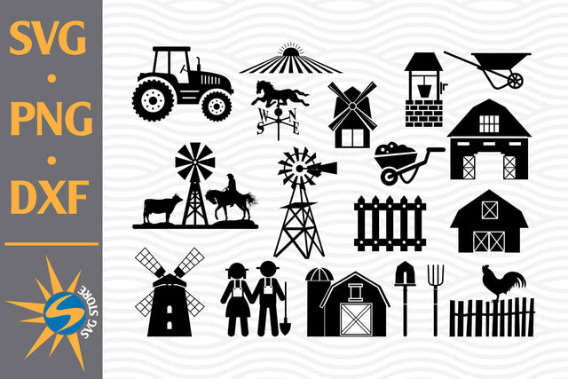Farming Silhouette SVG, PNG, DXF Digital Files Include SVG SVGStoreShop 