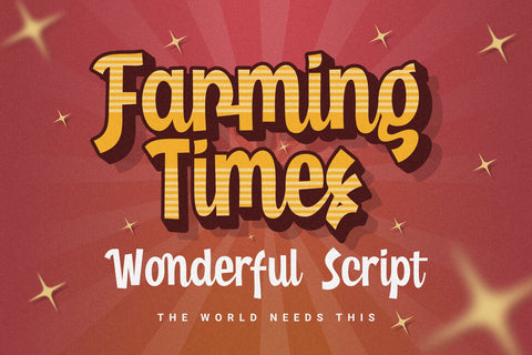 Farming Times - Wonderful Script Font Dumadistyle 