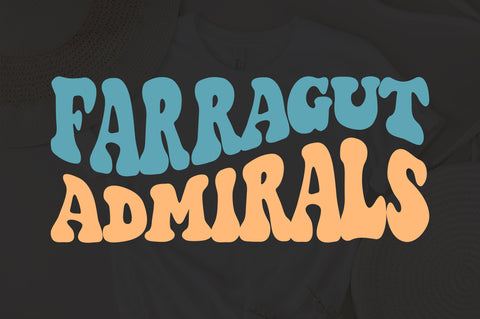 Farragut Admirals svg, wavy style svg, EPS PNG Cricut Instant Download SVG Fauz 