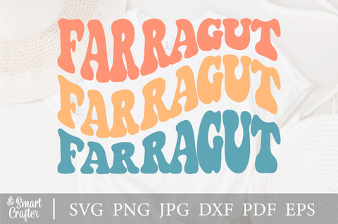 Farragut svg, wavy style svg, EPS PNG Cricut Instant Download SVG Fauz 