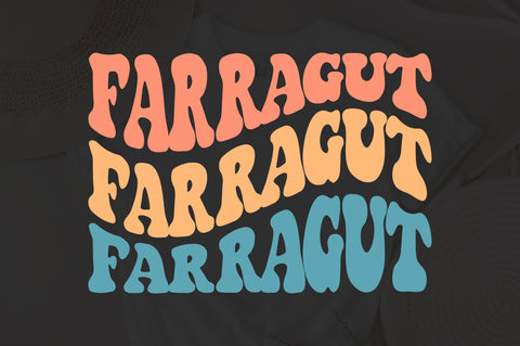 Farragut svg, wavy style svg, EPS PNG Cricut Instant Download SVG Fauz 