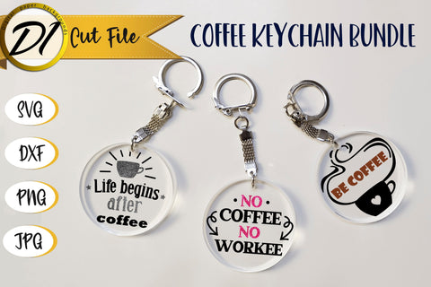 Fascinating Keychains with Cofee Design | Cute coffee quotes | Coffee lovers bundle SVG Evgenyia Guschina 