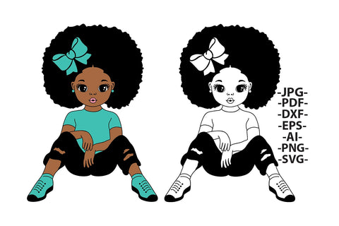 Fashion Afro Svg, Black Girl Bundle Svg, Black Girl Svg, Afro Girl Bundle Svg, Black Woman Svg, Afro Woman Svg, Svg Cut Files SVG 1uniqueminute 