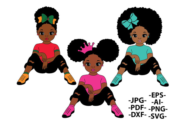 Fashion Afro Svg, Black Girl Bundle Svg, Black Girl Svg, Afro Girl Bundle Svg, Queen girl Svg, Black Woman Svg, Afro Woman Svg, Svg Cut File SVG 1uniqueminute 