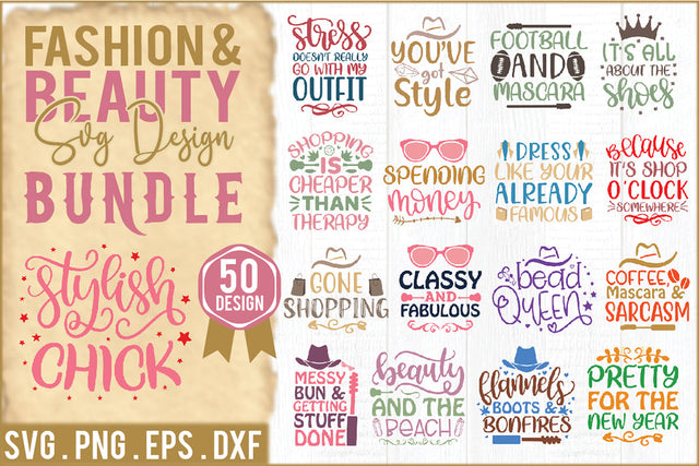 Fashion & Beauty SVG Design Bundle SVG Creativeart88 