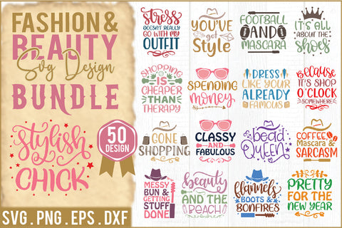 Fashion & Beauty SVG Design Bundle SVG Creativeart88 