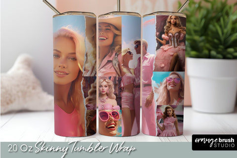 Fashion Girl Tumbler Wrap: Princess Girl Sublimation Design Sublimation OrangeBrushStudio 