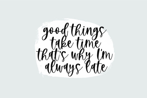 Fashionably Late - Handwritten Script Font Font KA Designs 