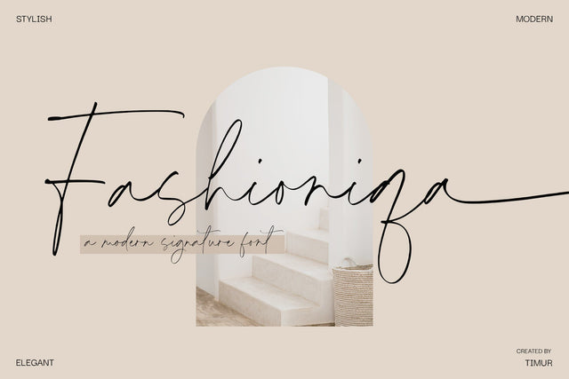 Fashioniqa - Modern Signature Font Font Timur type 