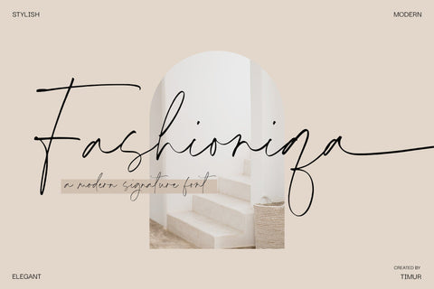 Fashioniqa - Modern Signature Font Font Timur type 