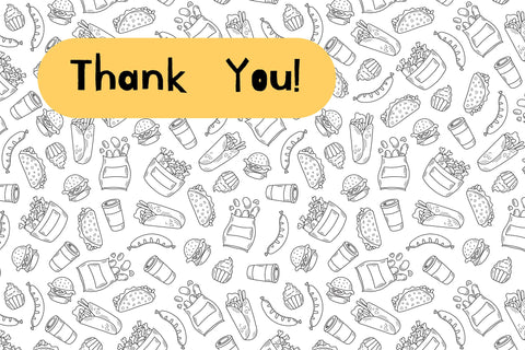 Fast Food Seamless Pattern Digital Pattern Rin Green 