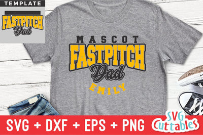 Fastpitch svg - Fastpitch Dad Template 004 - svg - eps - dxf - png - Silhouette - Cricut Cut File - Softball Team - Digital File SVG Svg Cuttables 