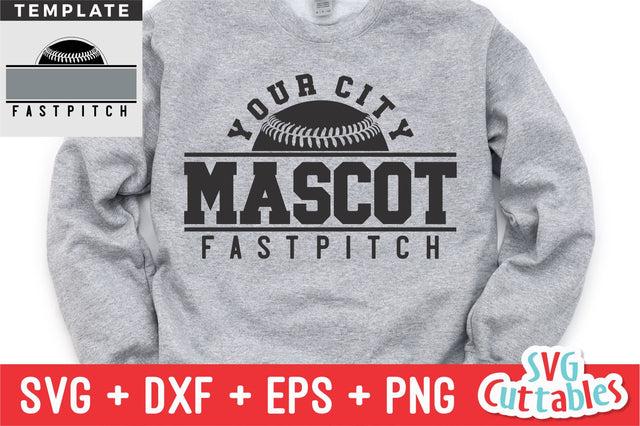Fastpitch svg - Fastpitch Template 005 - svg - eps - dxf - png - Silhouette - Cricut Cut File - Softball Team - Digital File SVG Svg Cuttables 