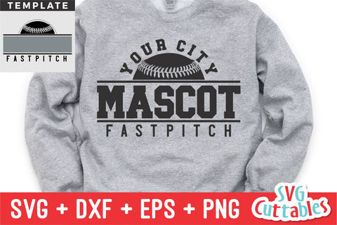 Fastpitch svg - Fastpitch Template 005 - svg - eps - dxf - png - Silhouette - Cricut Cut File - Softball Team - Digital File SVG Svg Cuttables 