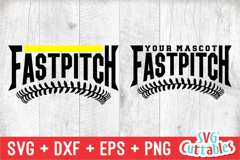 Fastpitch svg - Fastpitch Template 007 - svg - eps - dxf - png - Silhouette - Cricut Cut File - Softball Team - Digital File SVG Svg Cuttables 