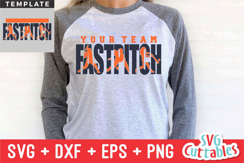 Fastpitch svg - Fastpitch Template - svg - eps - dxf - png - Silhouette - Cricut Cut File - 001 - Softball Team - Digital File SVG Svg Cuttables 