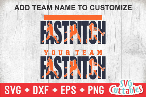 Fastpitch svg - Fastpitch Template - svg - eps - dxf - png - Silhouette - Cricut Cut File - 001 - Softball Team - Digital File SVG Svg Cuttables 