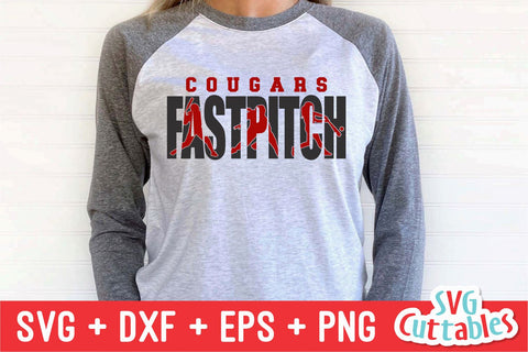 Fastpitch svg - Fastpitch Template - svg - eps - dxf - png - Silhouette - Cricut Cut File - 001 - Softball Team - Digital File SVG Svg Cuttables 