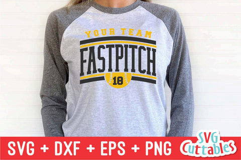 Fastpitch svg - Fastpitch Template - svg - eps - dxf - png - Silhouette - Cricut Cut File - 002 - Softball Team - Digital File SVG Svg Cuttables 