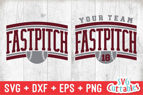 Fastpitch svg - Fastpitch Template - svg - eps - dxf - png - Silhouette - Cricut Cut File - 002 - Softball Team - Digital File SVG Svg Cuttables 