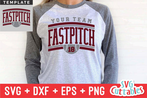 Fastpitch svg - Fastpitch Template - svg - eps - dxf - png - Silhouette - Cricut Cut File - 002 - Softball Team - Digital File SVG Svg Cuttables 