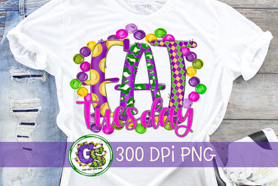 Fat Tuesday PNG for Sublimation-Mardi Gras PNG Sublimation Greedy Stitches 